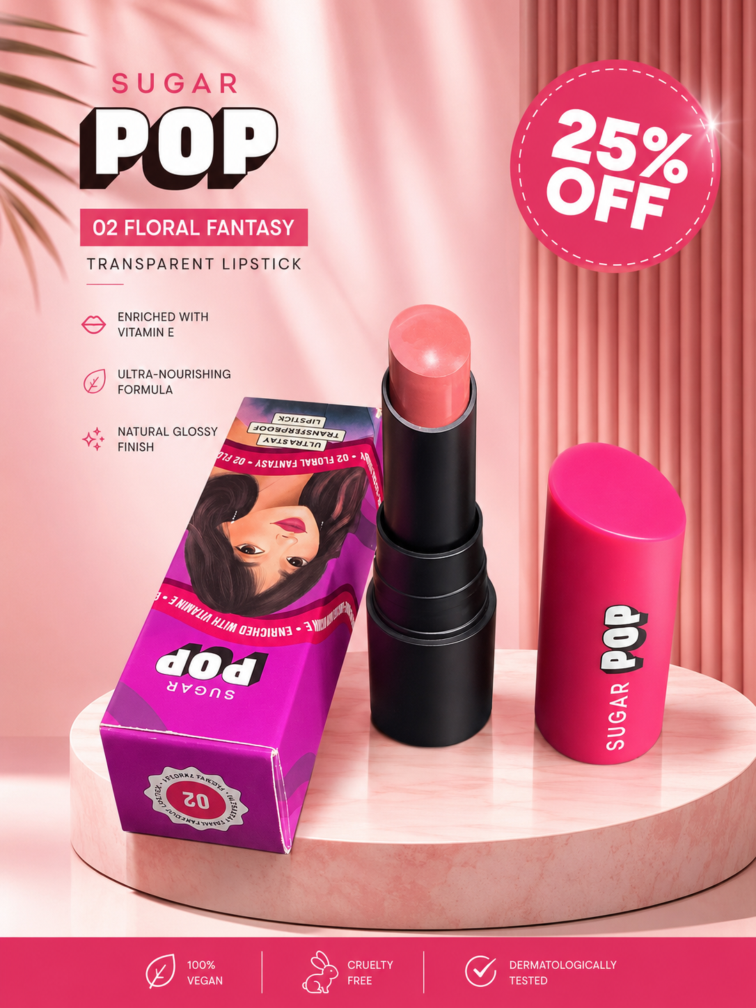 SUGAR POP Transparent Lipstick 25% off