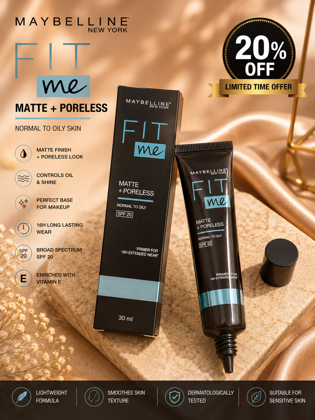 Maybelline New York Fit Me primer 20% off