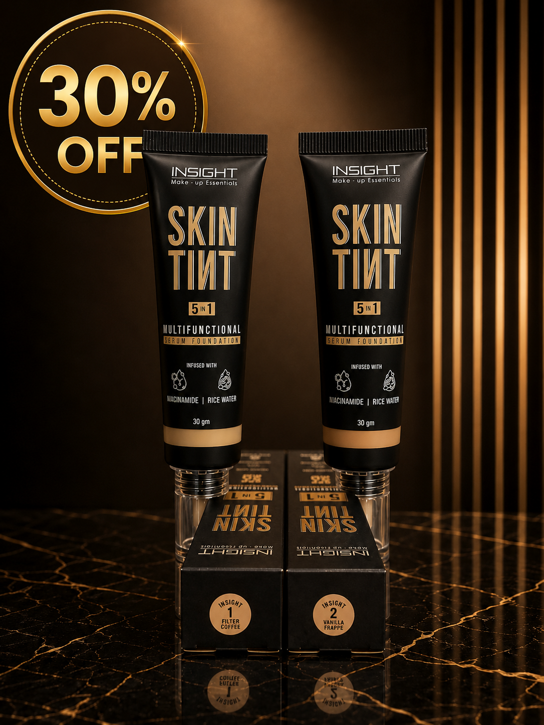 Insight Skin Tint 5-in-1 Multifunctional Serum Foundation 30% flat