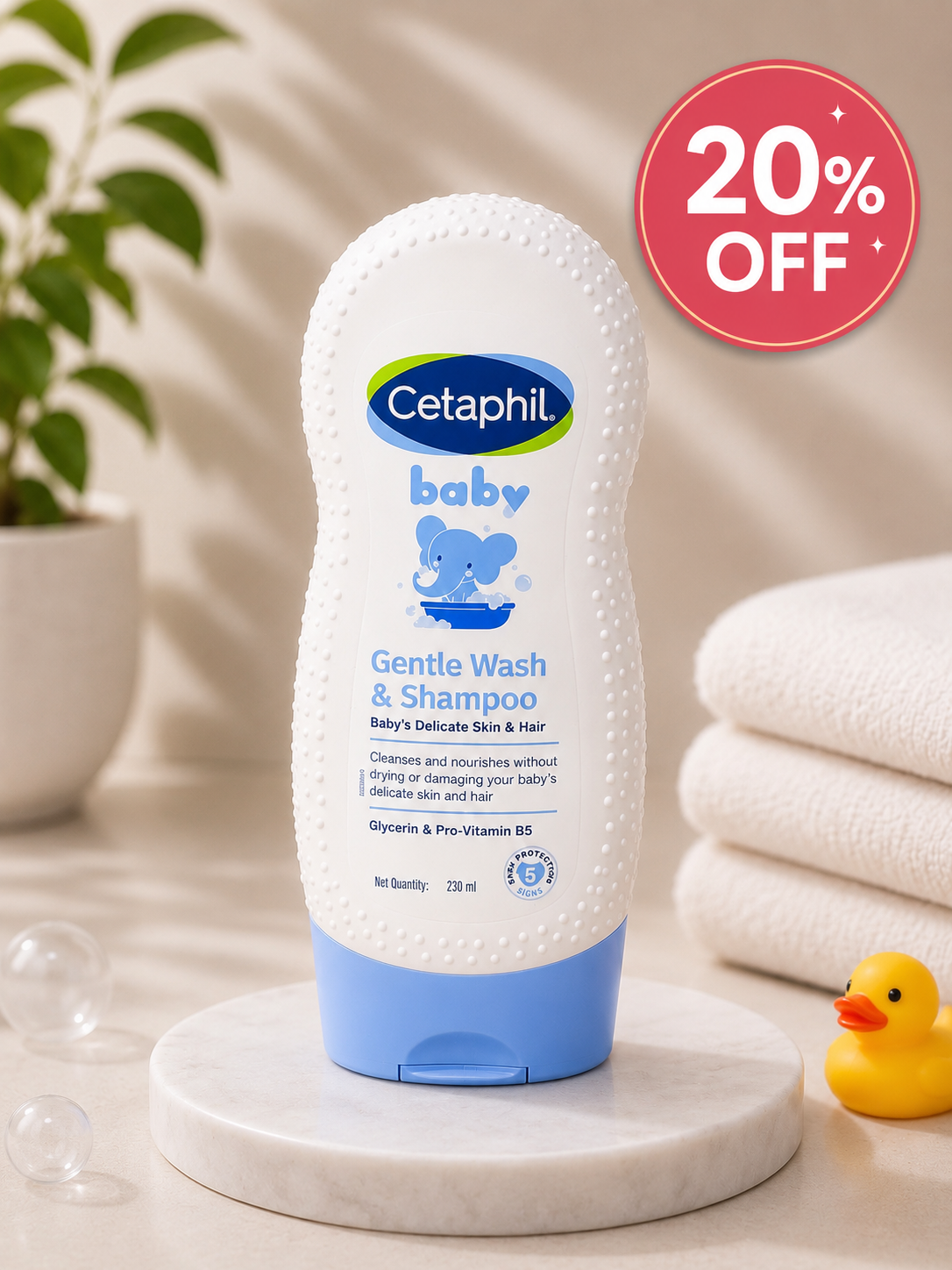 Cetaphil Baby Gentle Wash & Shampoo – 230ml 20% off