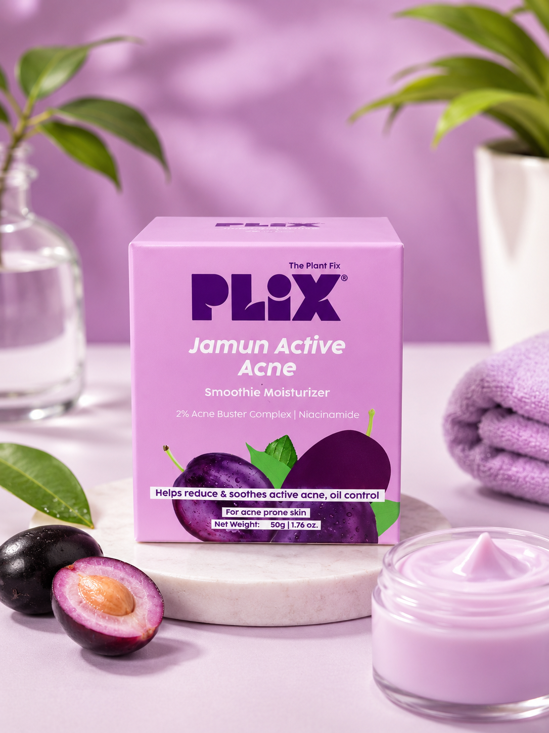 PLIX Jamun Active Acne Smoothie Moisturizer – 50g