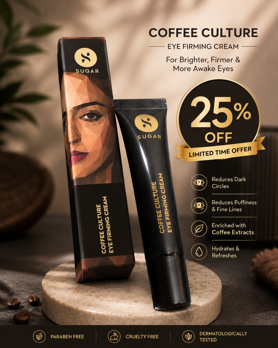 SUGAR Coffee Culture Eye Firming Cream 25% off