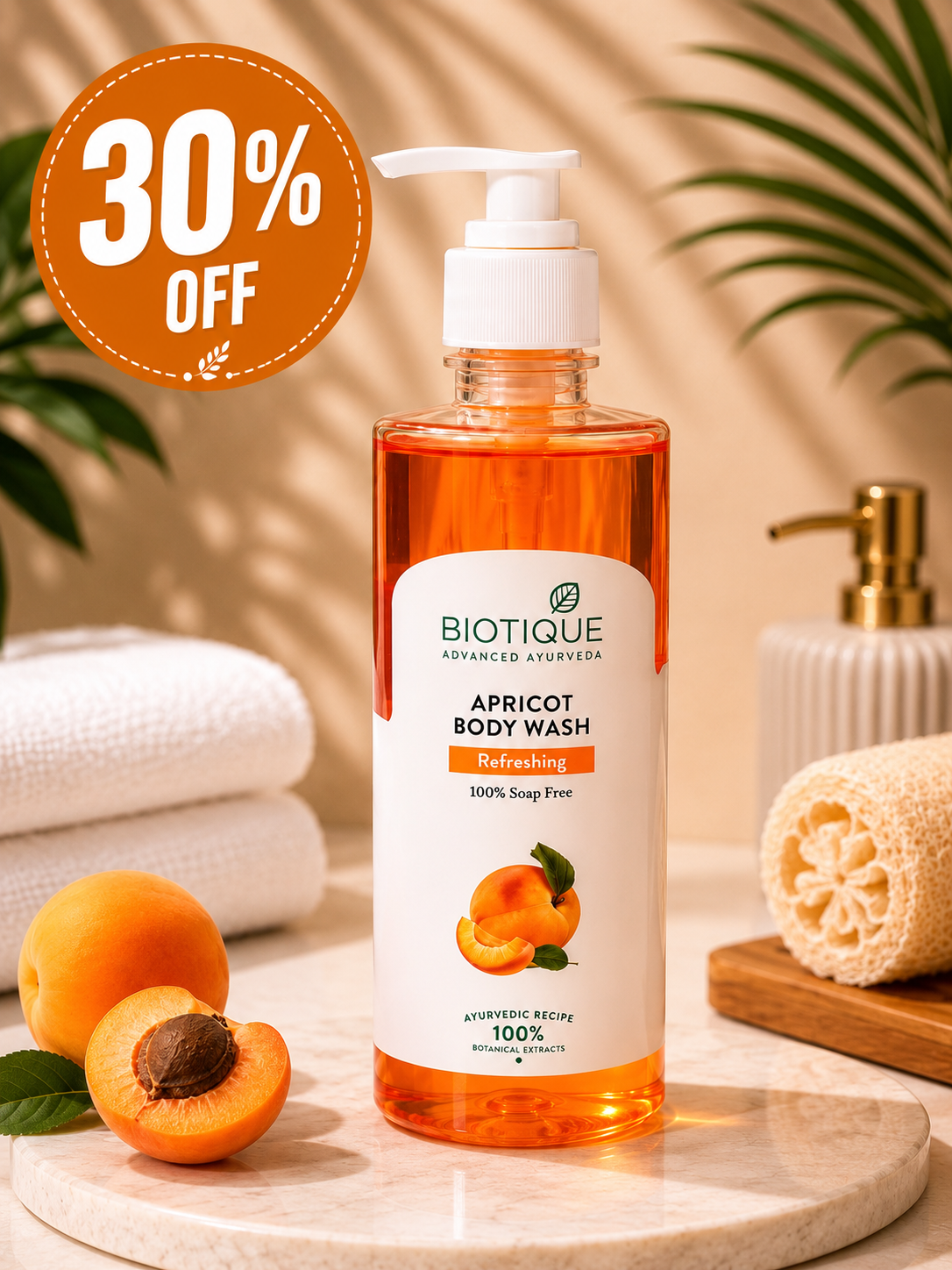 Biotique Apricot Body Wash – Refreshing Daily Cleanser 500ml