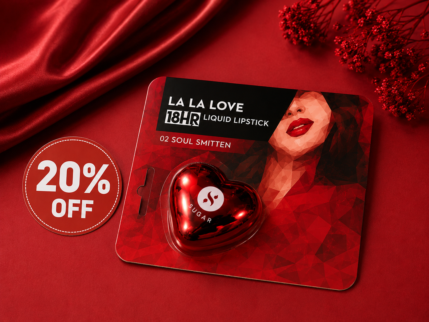 SUGAR La La Love 18HR Liquid Lipstick – Scarlet Smitten 20% off