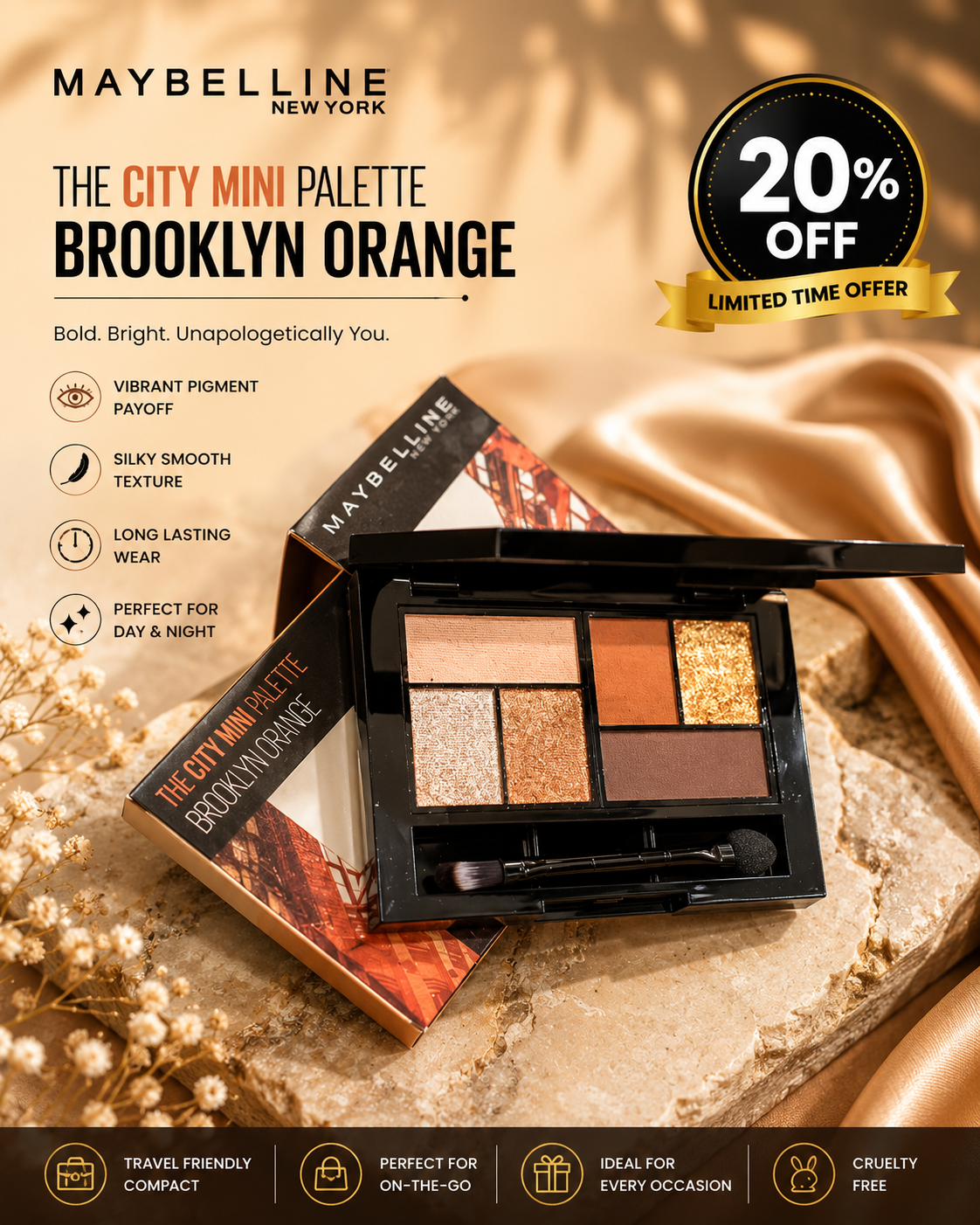 Maybelline New York – The City Mini Palette | Brooklyn Orange 20% off