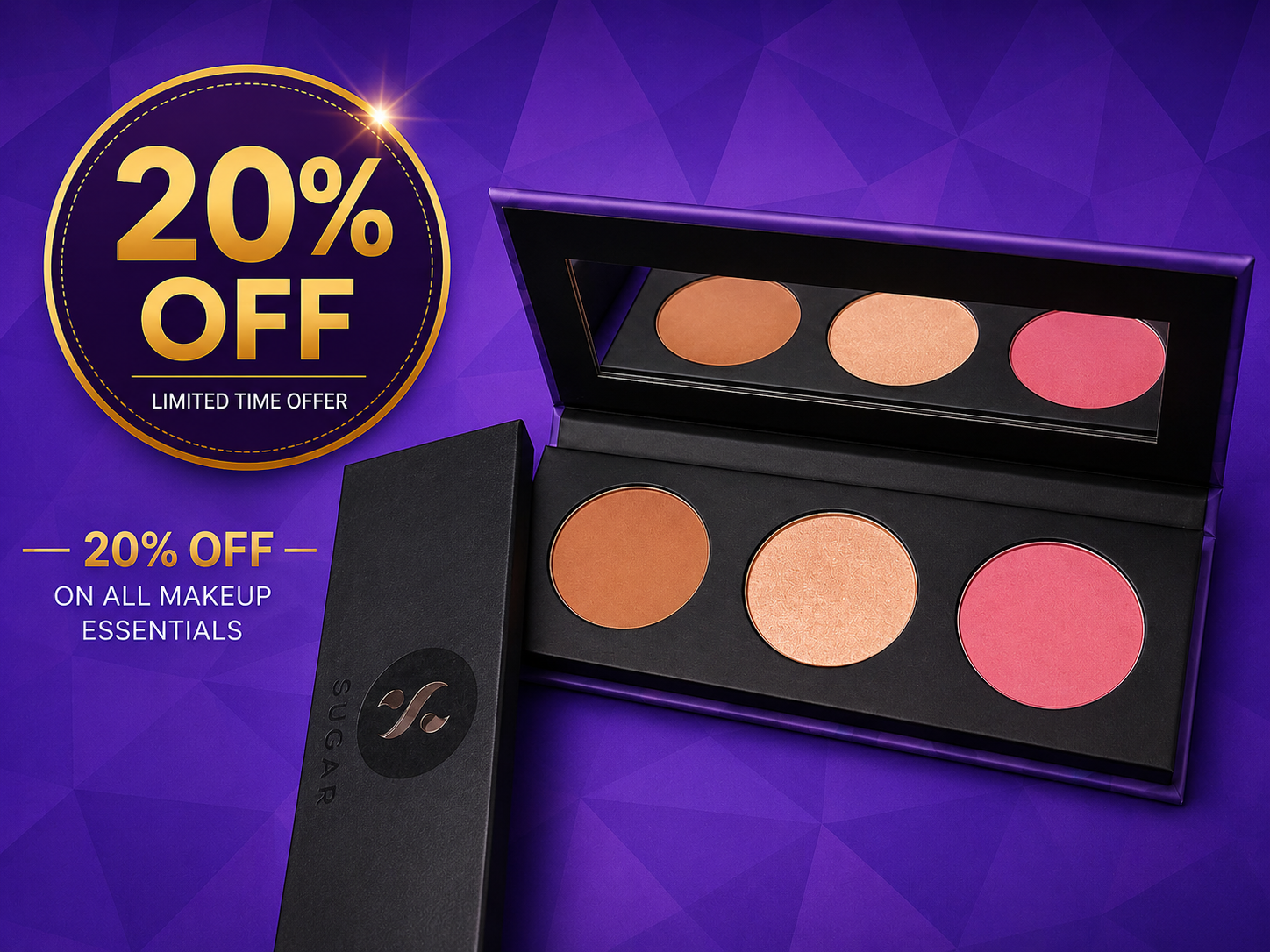 Sugar Contour De Force Face Palette – 02 Vivid Victory 20% off