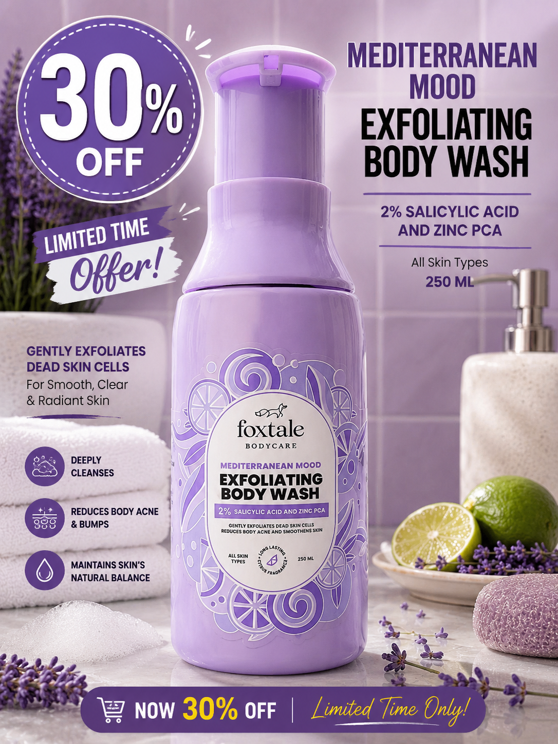 Foxtale Mediterranean mood bady wash 250ml