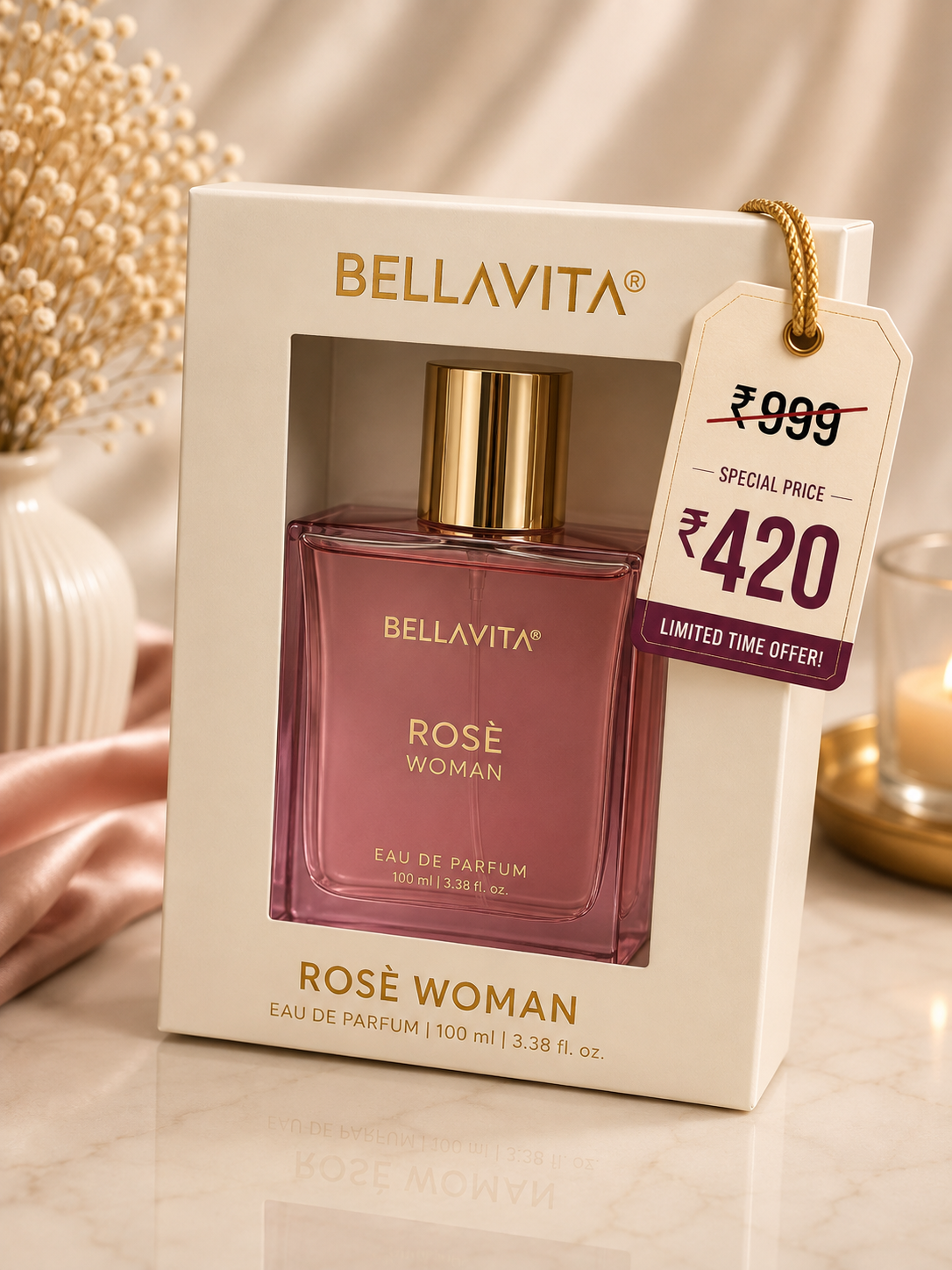 Bellavita Rosè Woman Eau De Parfum – 100ml