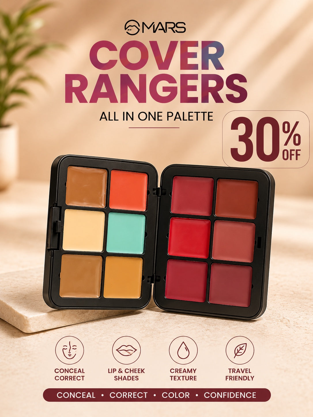 MARS Cover Rangers All In One Palette 30% off