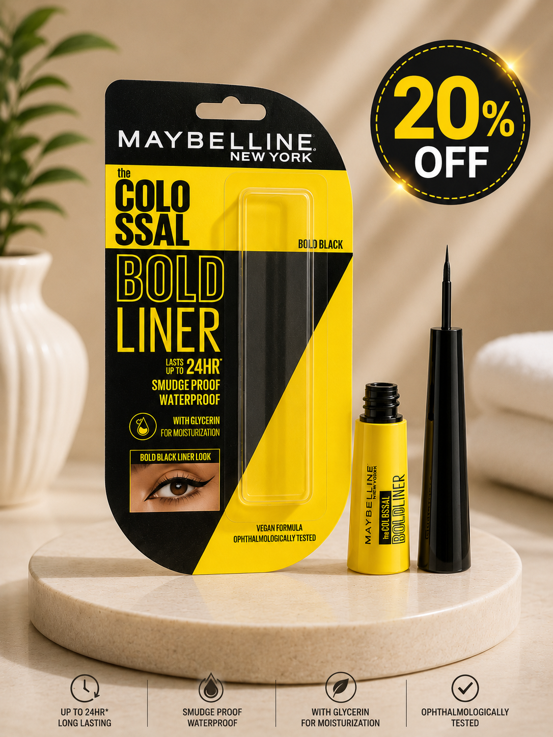 Maybelline New York The Colossal Bold Liner – Bold Black 20% off