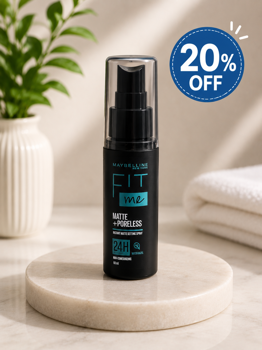 Maybelline Fit Me Matte + Poreless Instant Matte Setting Spray (60ml) 20% off