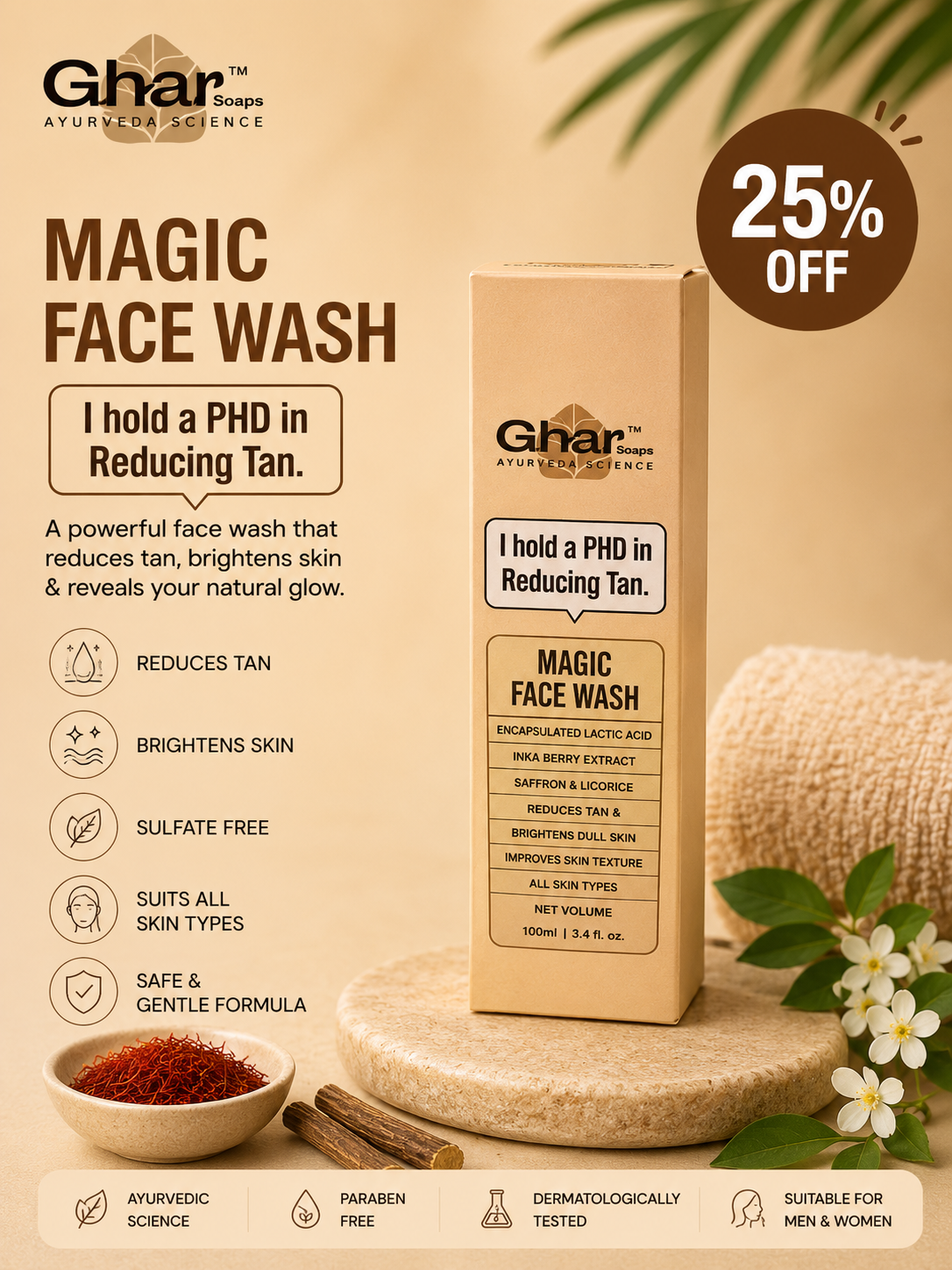 Ghar Soaps Magic Face Wash (30ml) 25% off