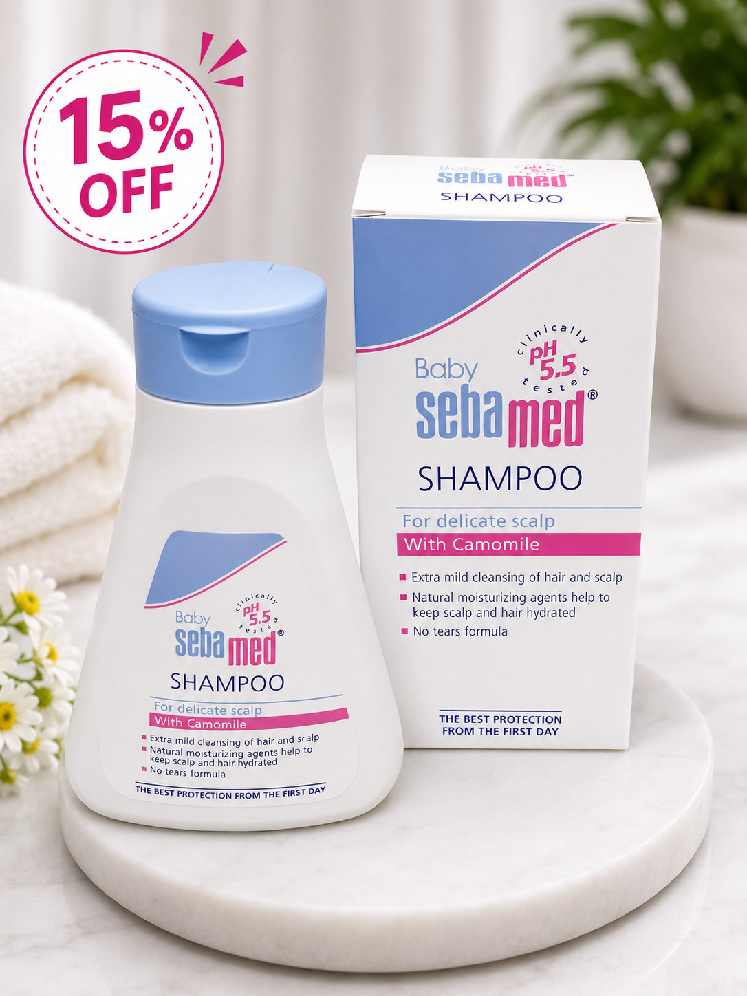 Sebamed Baby Shampoo 150ml (With Camomile) 15% off