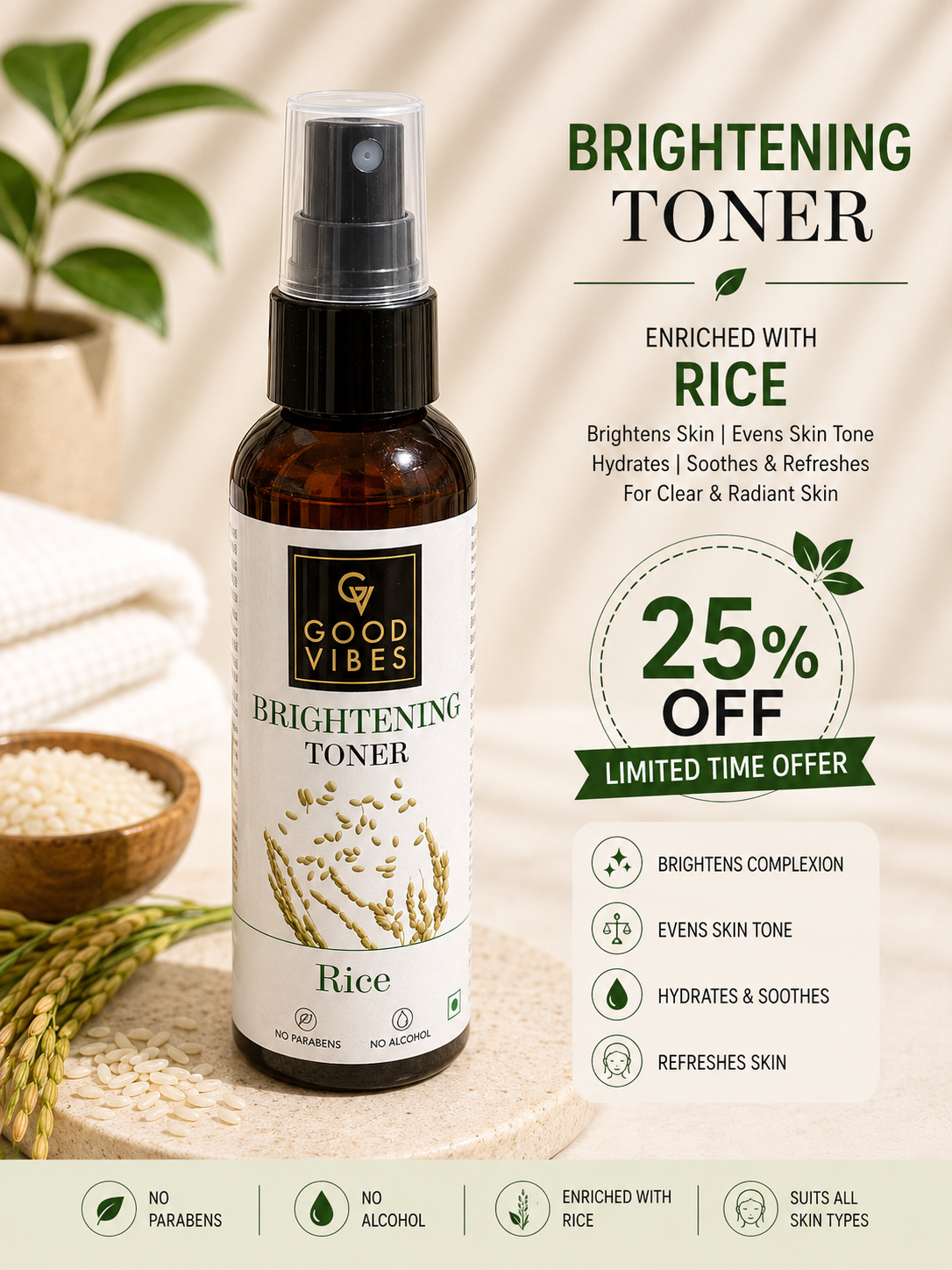 Good Vibes Rice Brightening Toner