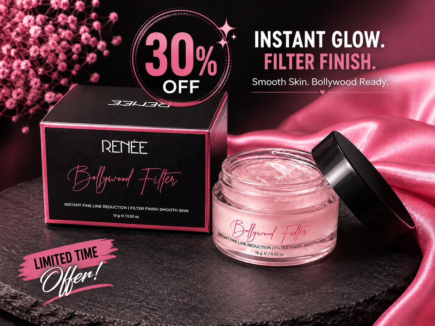 RENÉE Bollywood Filter – Instant Skin Perfecting Primer Gel 30% flat