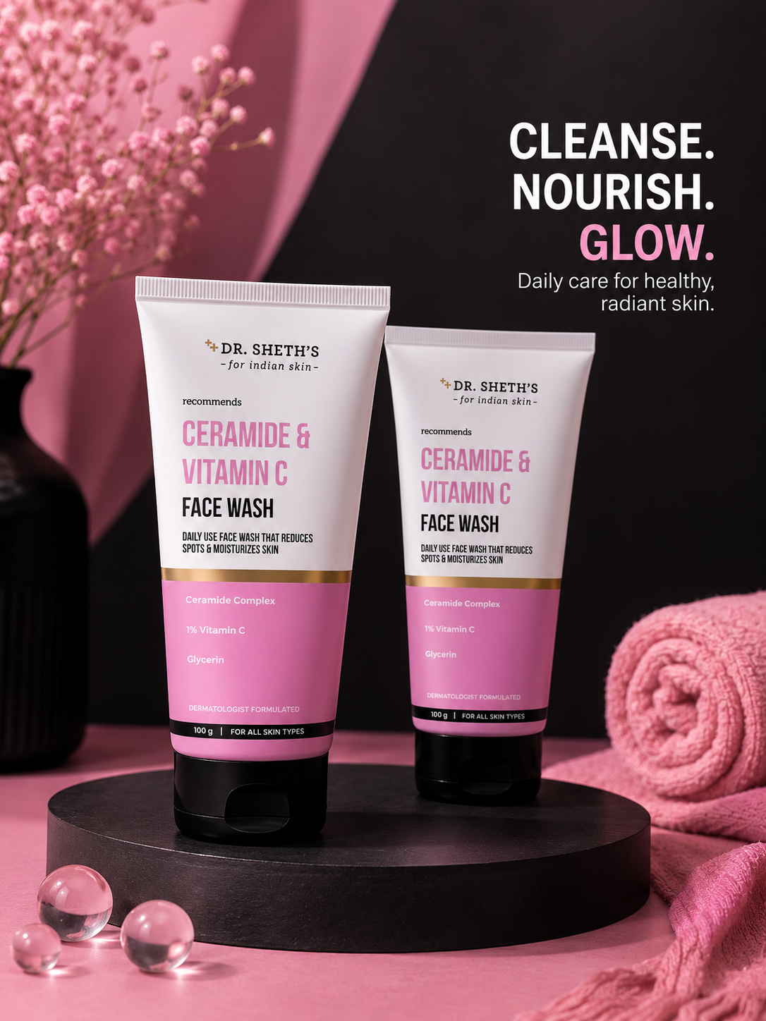 Dr. Sheth’s Ceramide & Vitamin C Face Wash 100g 30% flat