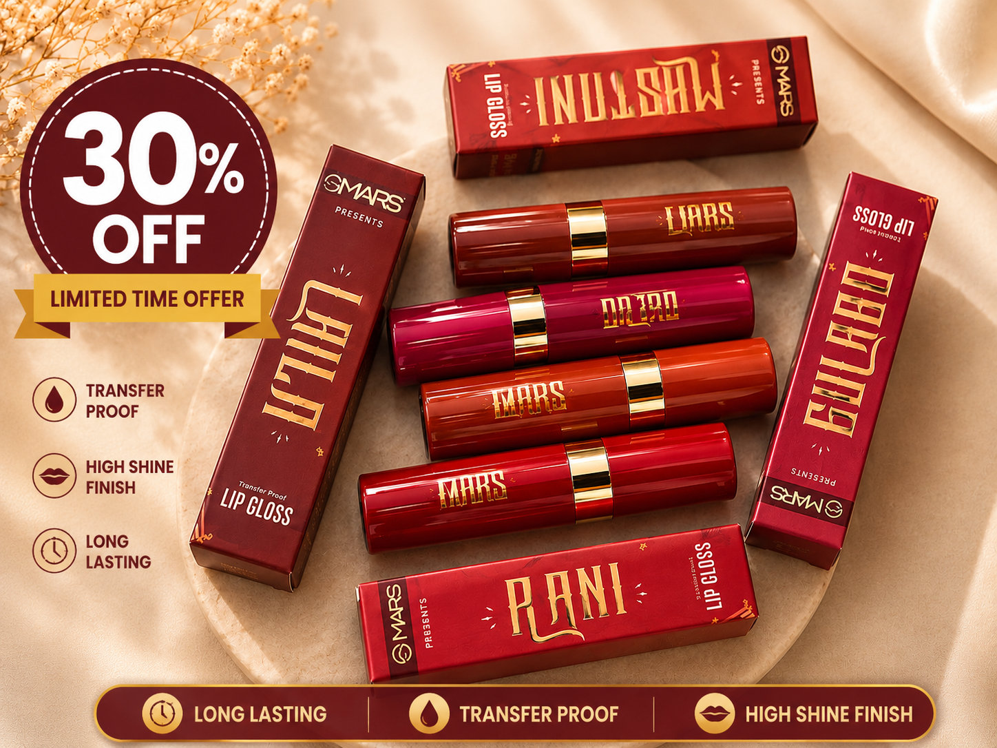 MARS Transfer Proof Lip Gloss – 30% off