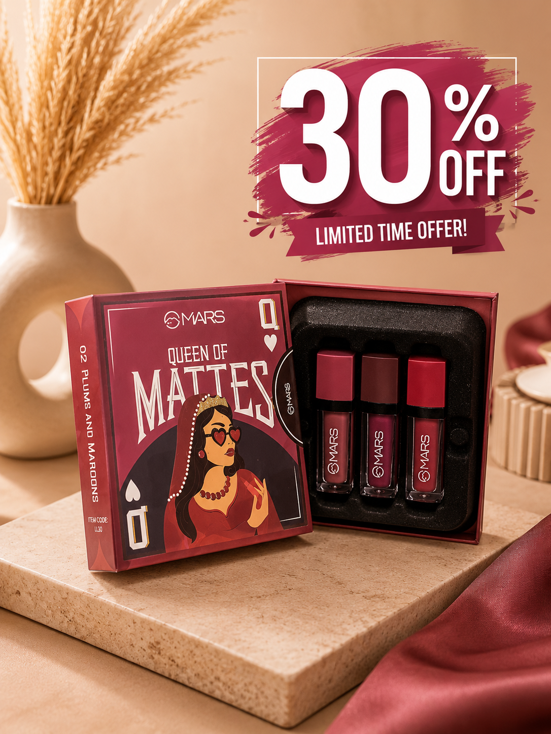 MARS Queen of Mattes Mini Liquid Lipstick Set – 30% off