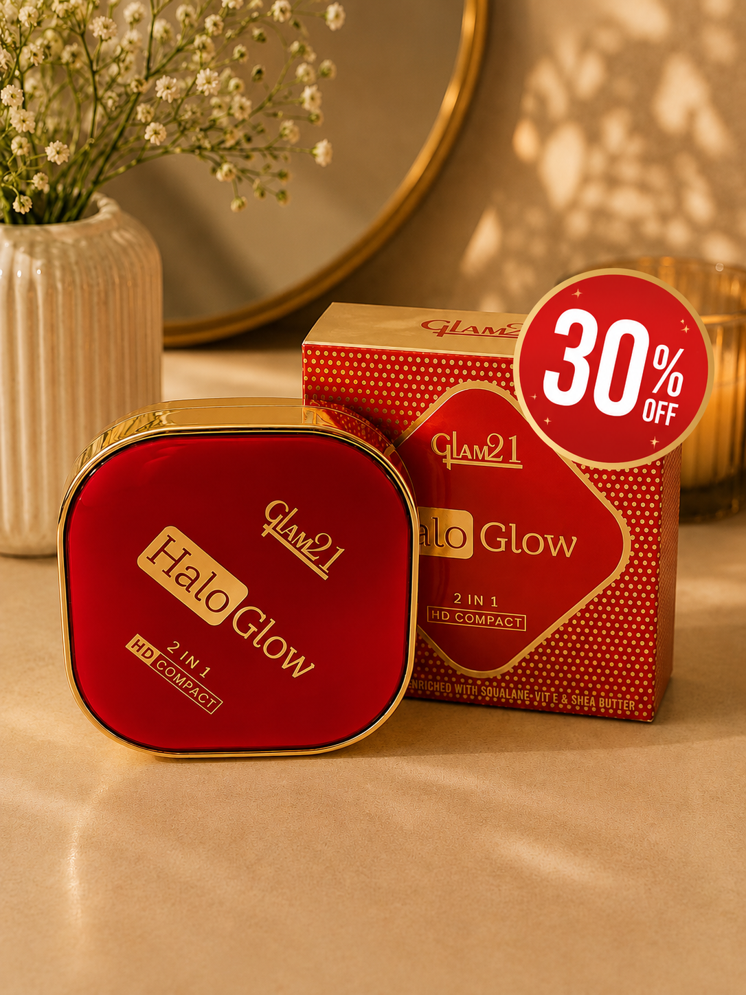 Glam 21 2 in 1 HD glow compact
