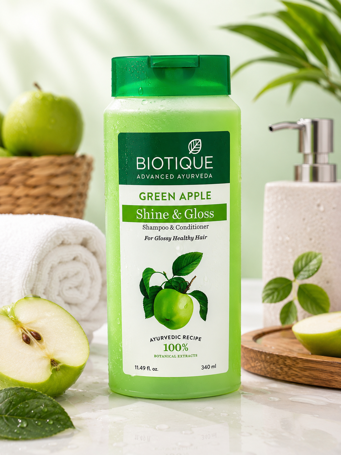 Biotique Green Apple Shine & Gloss Shampoo & Condition