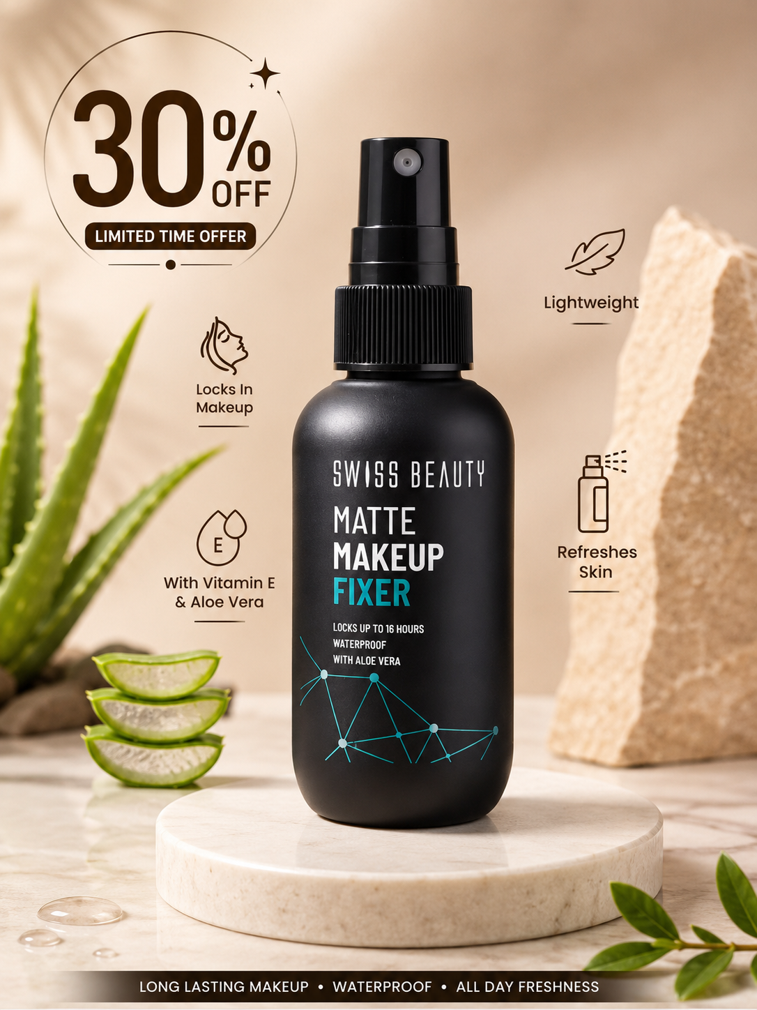 Swiss Beauty Matte Makeup Fixer – 70ml 30% off