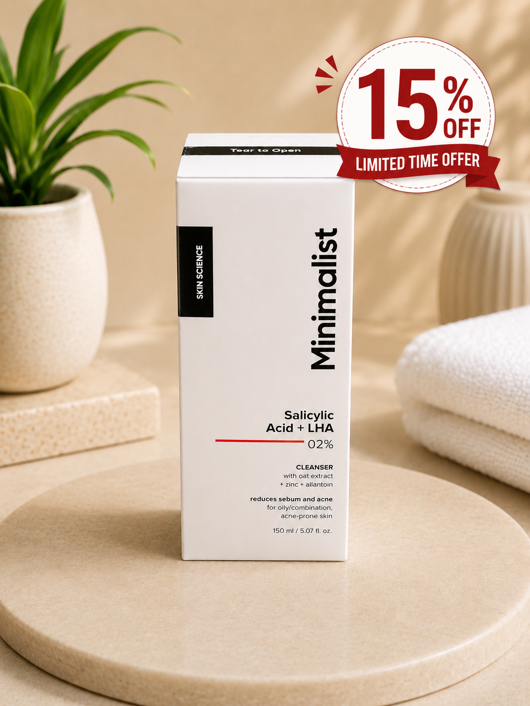 Minimalist Salicylic Acid + LHA 02% Cleanser (100ml)