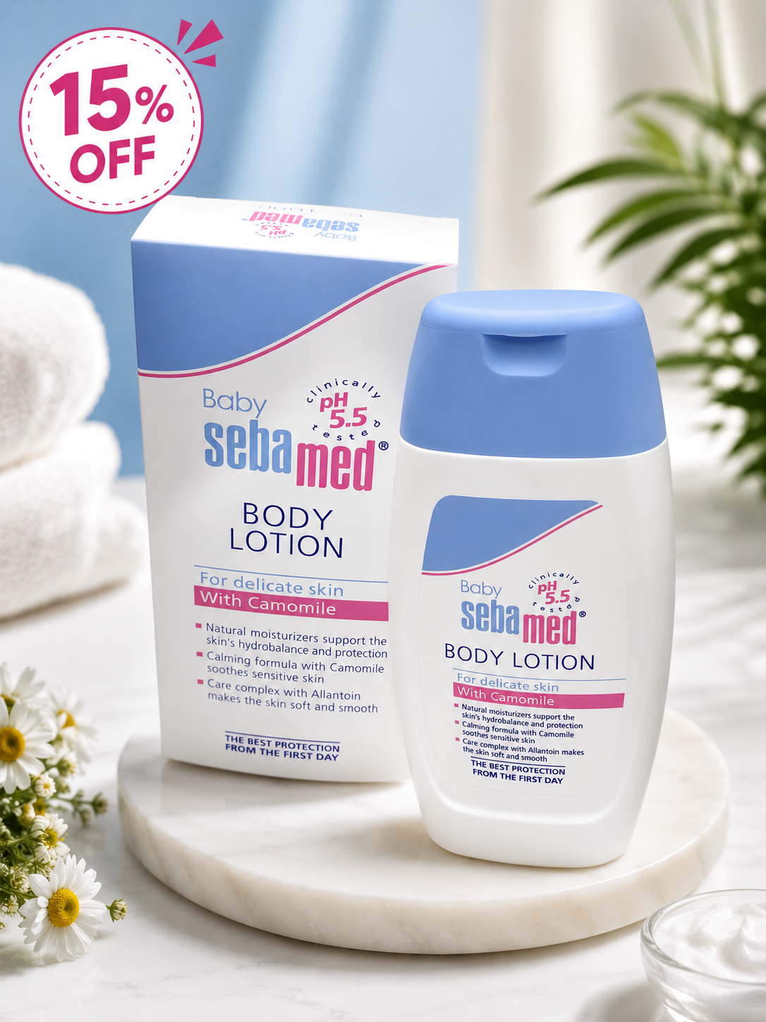Sebamed Baby Body Lotion 200ml (With Camomile) 15% off