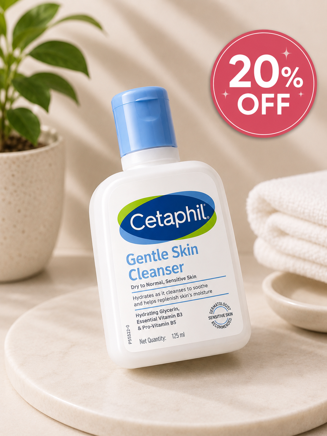 Cetaphil Gentle Skin Cleanser – 125ml 20% off