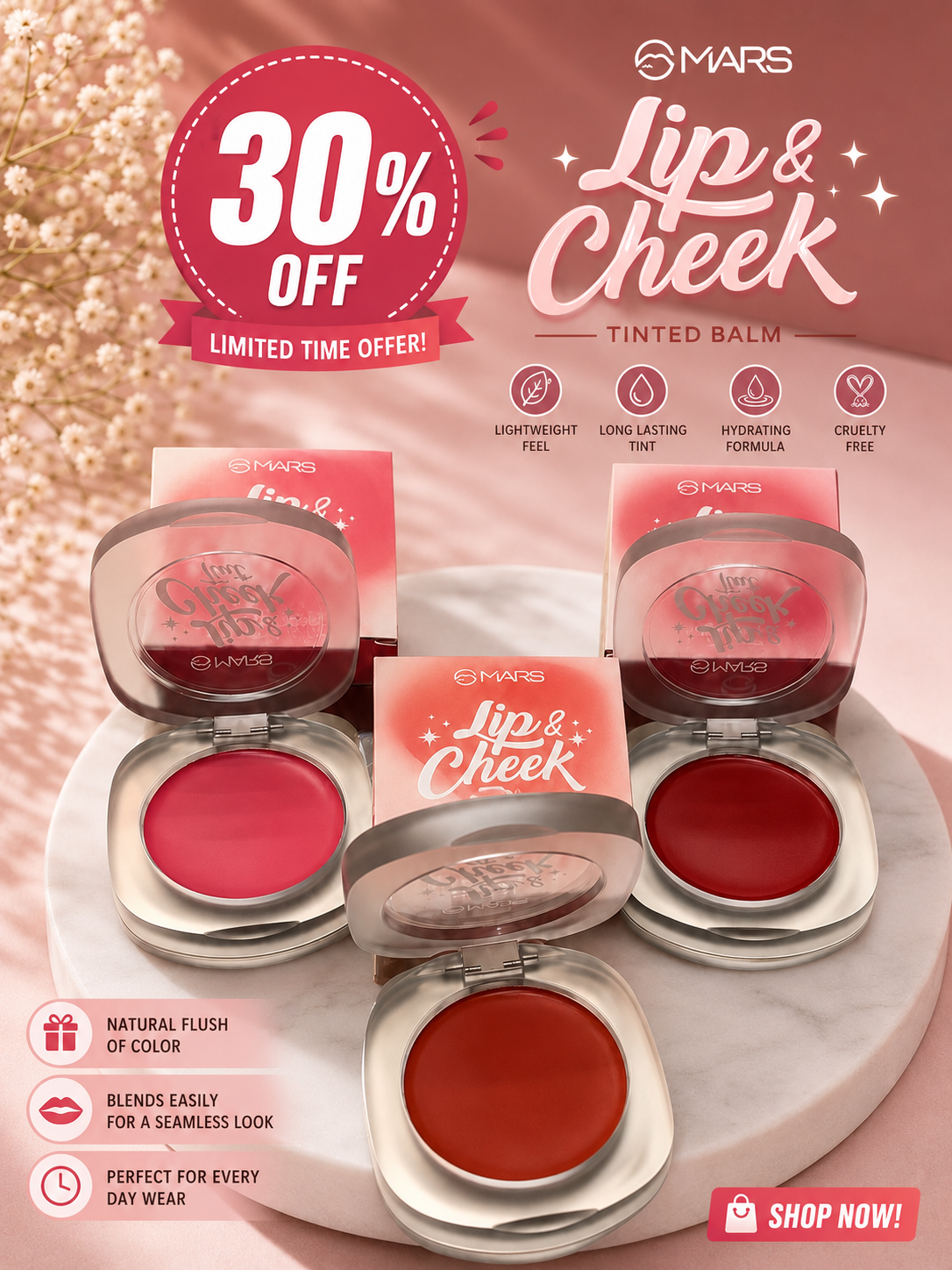 MARS Lip & Cheek Tint – 30% off