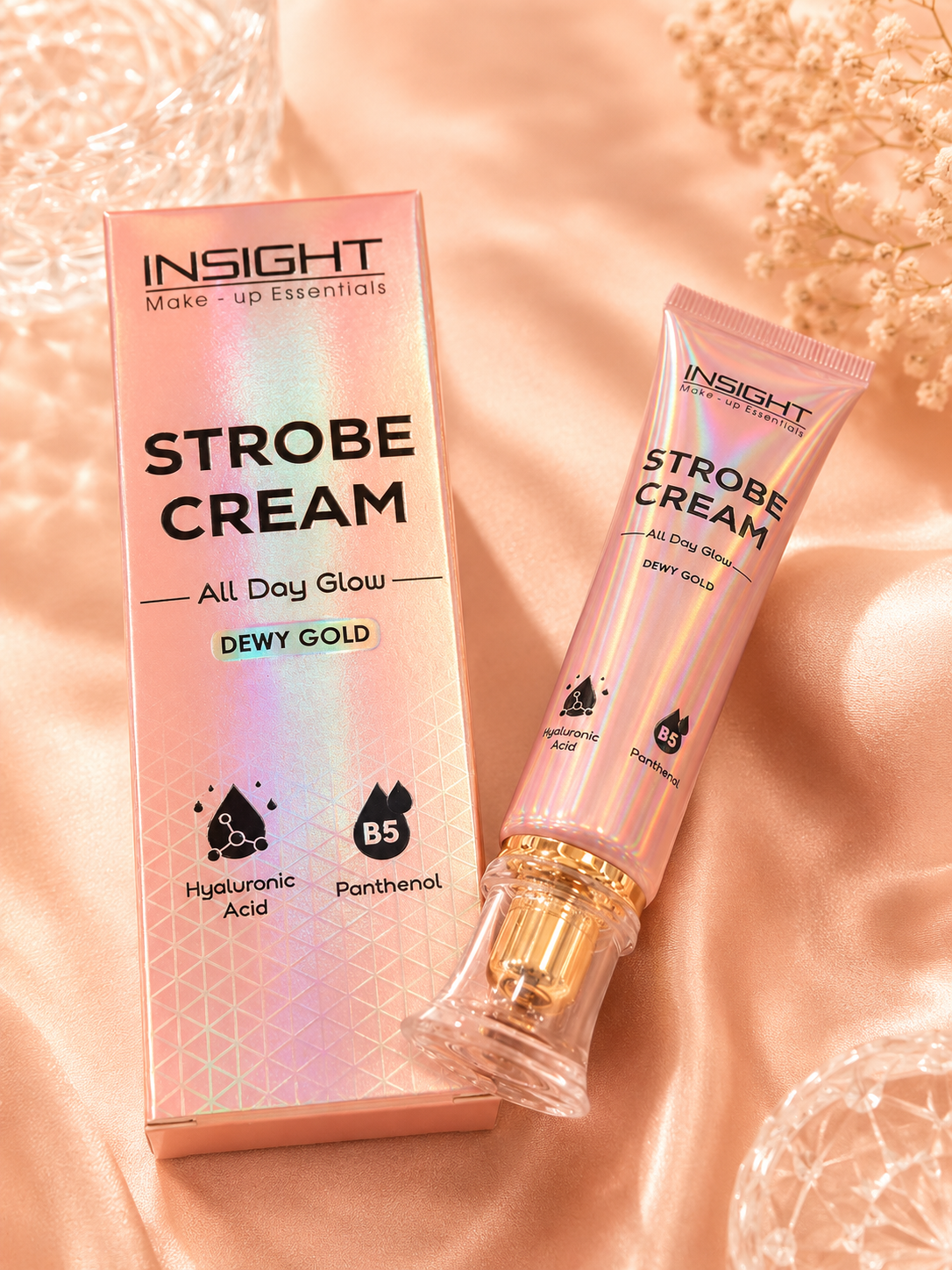 INSIGHT Strobe Cream – All Day Glow (Dewy Gold & Dewy Rose) 30gm 30%off