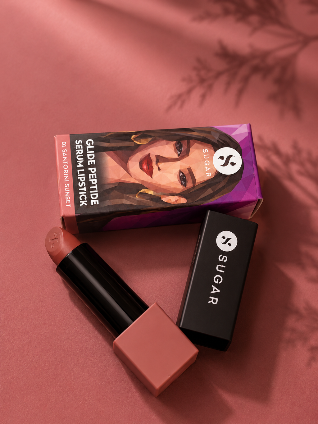 Sugar Glide Peptide Serum Lipstick – 01 Santorini Sunset 20% flat