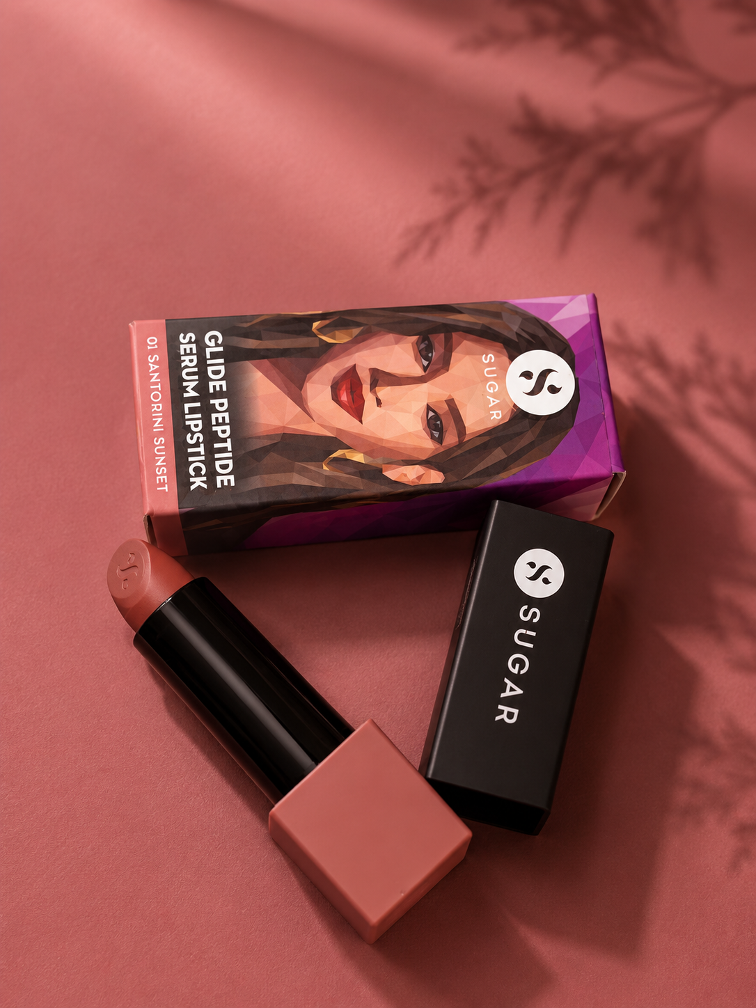 Sugar Glide Peptide Serum Lipstick – 01 Santorini Sunset 20% flat