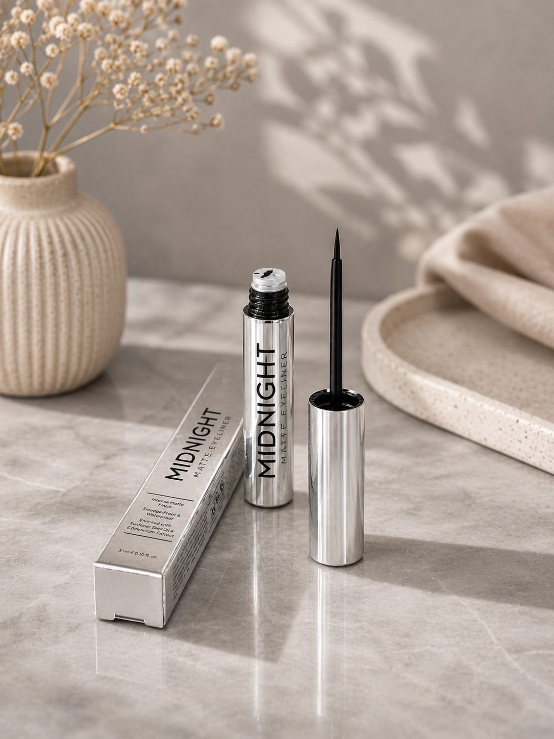 MIDNIGHT Matte Eyeliner – Intense Precision, All-Day Perfection 30% flat